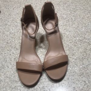 Nude Heels With Ankle Strap